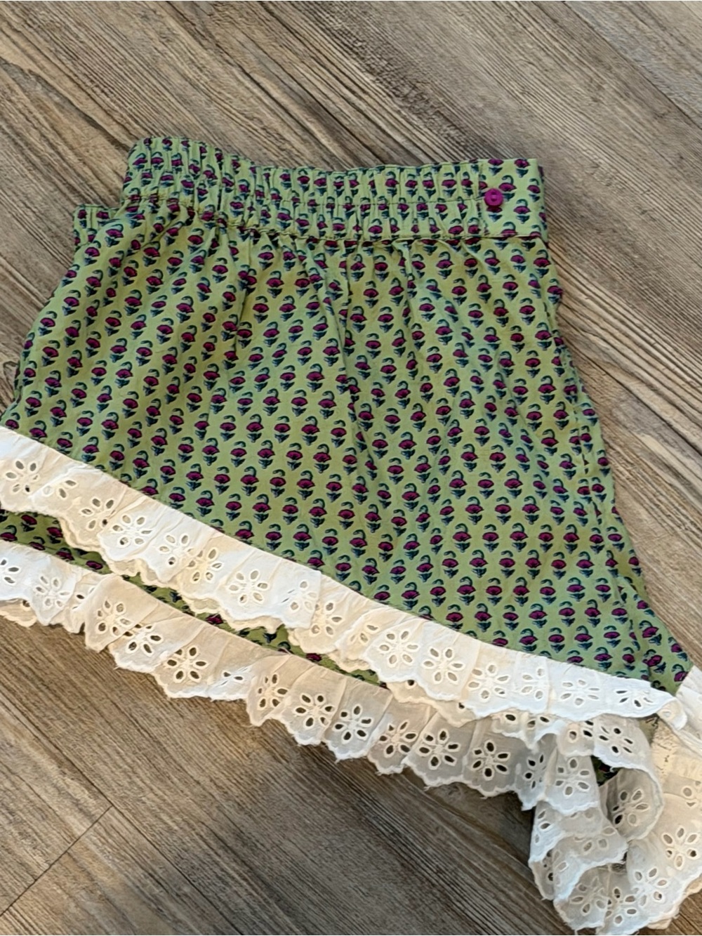 Anthropologie Floral Pajama Shorts